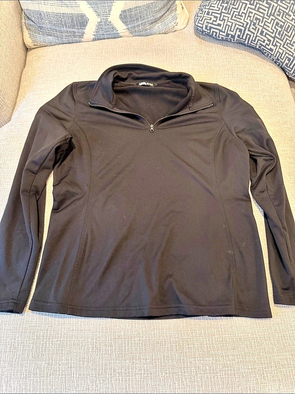 The North Face Black Half-Zip Long Sleeve Size Large